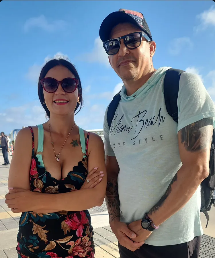 Pareja de Colombia Pig Beach Nassau